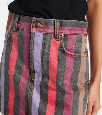 Striped denim miniskirt | Versace