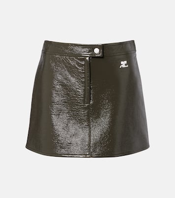 Beschichteter Minirock aus einem Baumwollgemisch | Courrèges