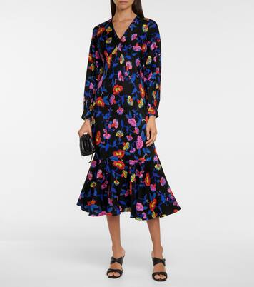 Robe midi Luka à fleurs | Diane von Furstenberg