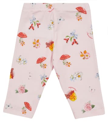 Winter flower printed leggings | Monnalisa