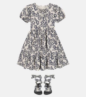 Hibiscus canvas and leather sandals | The New Society