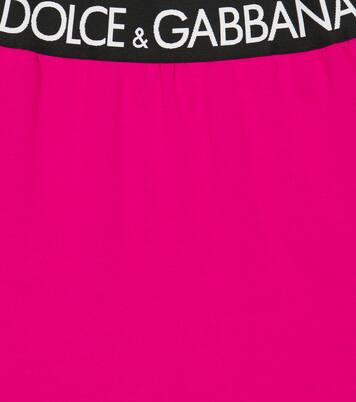 Jupe en coton à logo | Dolce&Gabbana Kids