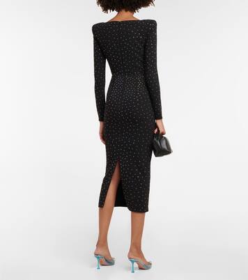 Robe midi Tiernan en crêpe à ornements | Alex Perry
