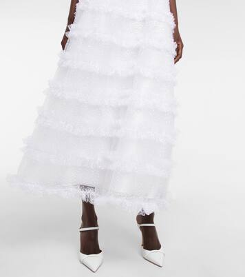 Robe longue Myra en tulle à paillettes | Costarellos