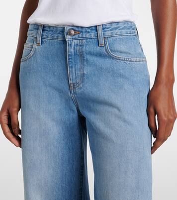 Eglitta mid-rise wide-leg jeans | The Row