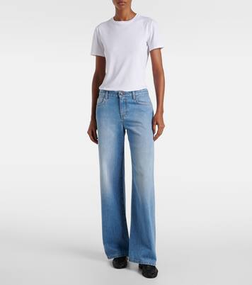 Eglitta mid-rise wide-leg jeans | The Row