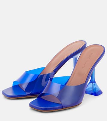 Pantoletten Lupita mit Leder | Amina Muaddi