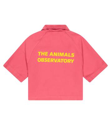 Lion logo cotton and linen shirt | The Animals Observatory