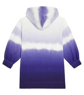 Hooded printed cotton-blend dress | Monnalisa
