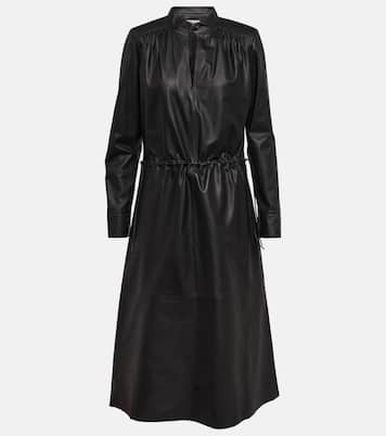 Leather midi dress | Yves Salomon