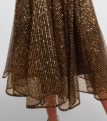 Midikleid aus Tüll mit Pailletten | Dolce&Gabbana