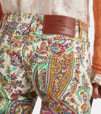 Bedruckte Mid-Rise Slim Jeans | Etro