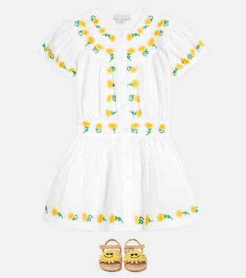 Floral linen and cotton dress | Stella McCartney Kids
