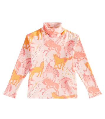 Printed cotton-blend turtleneck top | Stella McCartney Kids