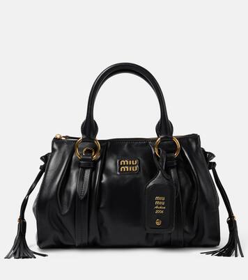 Joie Medium leather shoulder bag | Miu Miu