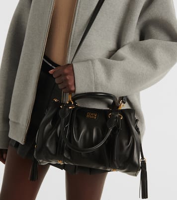Joie Medium leather shoulder bag | Miu Miu