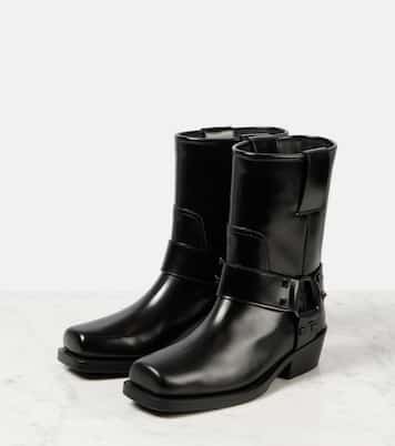Rockstud leather biker boots | Valentino Garavani