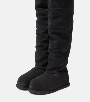 Overknee-Stiefel Heidi 15 aus Veloursleder | Amina Muaddi