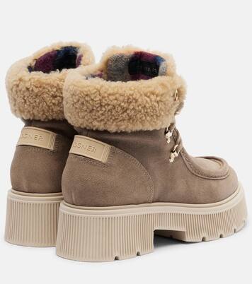 Schnürstiefel Turin aus Veloursleder mit Shearling | Bogner