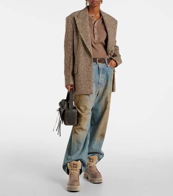 Schnürstiefel Turin aus Veloursleder mit Shearling | Bogner