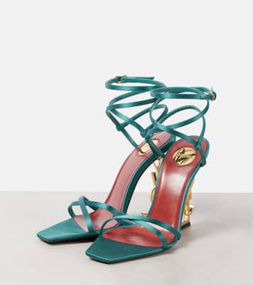 Sandales Opyum 110 en satin | Saint Laurent