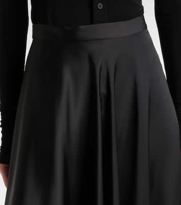 Asymmetric satin midi skirt | Balenciaga