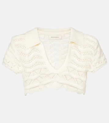 Cropped-Top Coco aus einem Baumwollgemisch | Bananhot