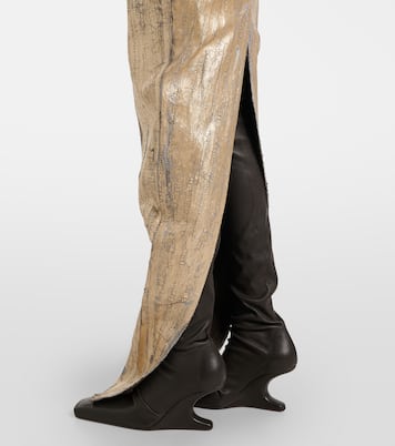 Robe longue bustier en jean enduit | Rick Owens