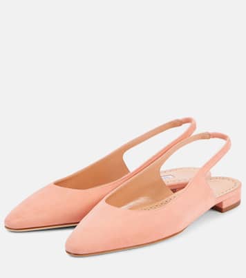 Sawra 10 suede slingback flats | Manolo Blahnik
