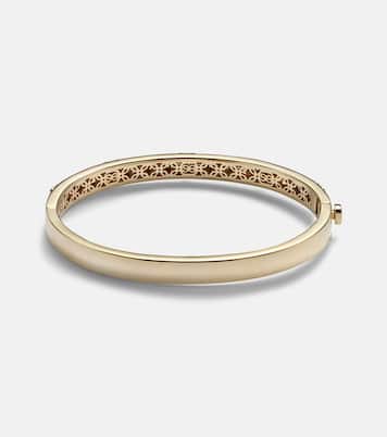 Heart 14kt gold bangle with diamonds | Sydney Evan