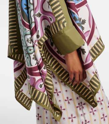 Foulard printed silk twill shirt | La DoubleJ