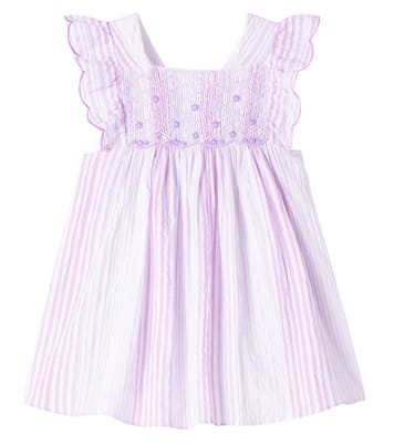 Baby striped ruffled cotton dress | Tartine et Chocolat