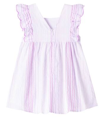 Baby striped ruffled cotton dress | Tartine et Chocolat