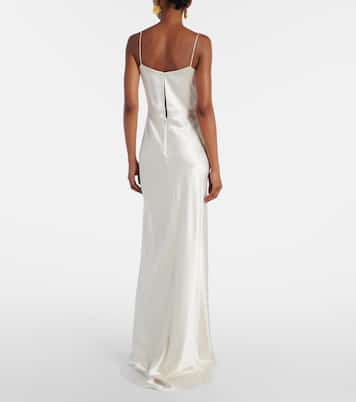 Vestido de fiesta de satén de seda | Max Mara