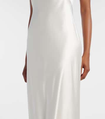 Vestido de fiesta de satén de seda | Max Mara