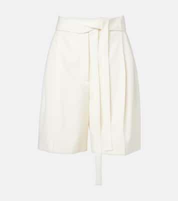 Belted virgin wool Bermuda shorts | Róhe