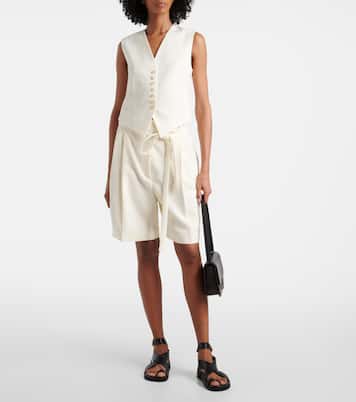 Belted virgin wool Bermuda shorts | Róhe