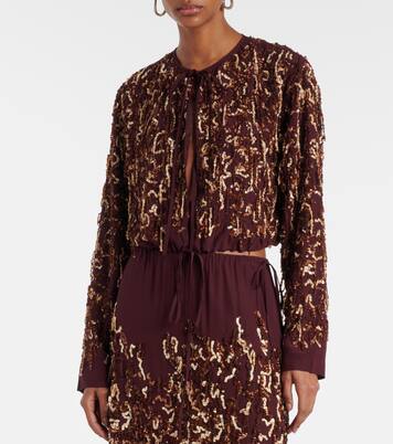 Sequined silk jacket | Dries Van Noten