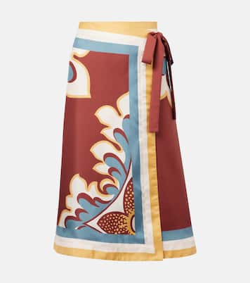 Bedruckter Wickelrock aus Seide | La DoubleJ