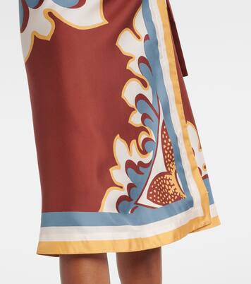 Bedruckter Wickelrock aus Seide | La DoubleJ