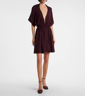 개더 오픈백 미니드레스 | Alaïa