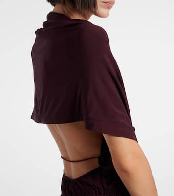 개더 오픈백 미니드레스 | Alaïa