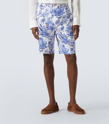 Bedruckte Bermuda-Shorts aus Leinen | Etro