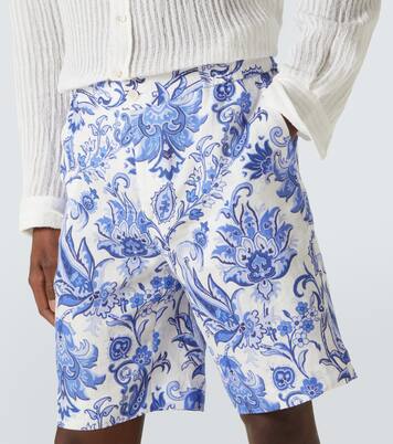 Bedruckte Bermuda-Shorts aus Leinen | Etro