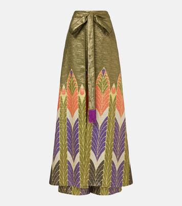 Printed silk-blend wide-leg pants | Valentino