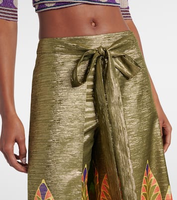 Printed silk-blend wide-leg pants | Valentino