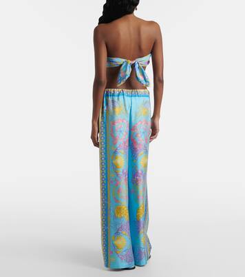 Top bandeau Underwater Barocco de sarga | Versace