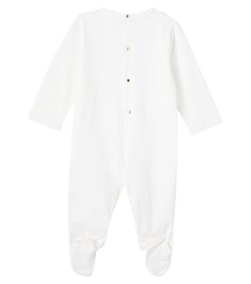Baby logo cotton-blend jersey onesie | Versace Kids