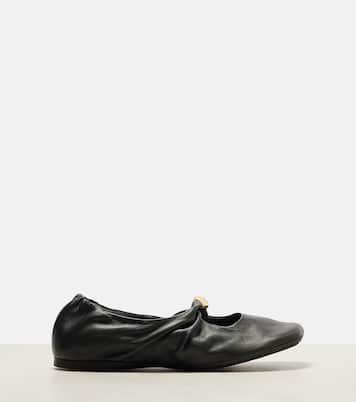Pebble Soft leather ballet flats | Loewe