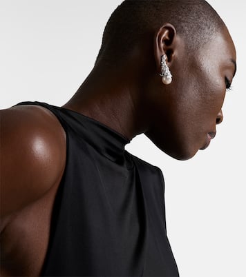 Ohrringe Pearlescent aus 18kt Weißgold (750/1000) mit Diamanten und Süßwasserperlen | Yeprem